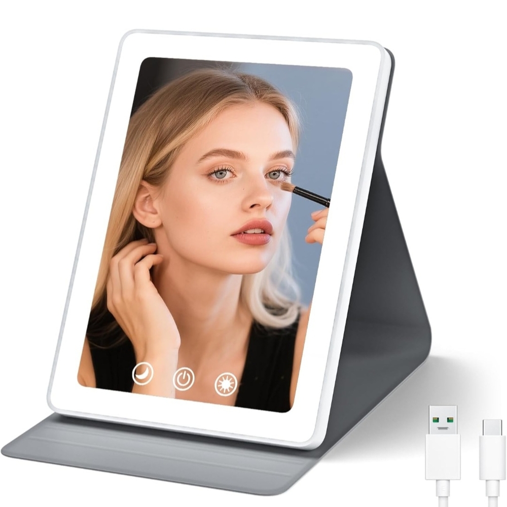 💡LED Makeup Mirror with Touch Control - White
